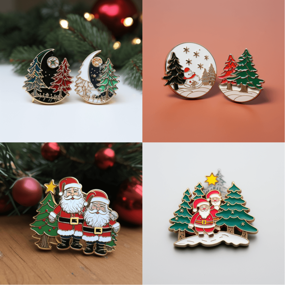 Christmas Enamel Pin Badges view 2
