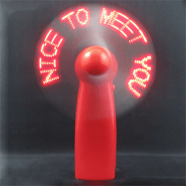Handheld Fan with Luminous Texts