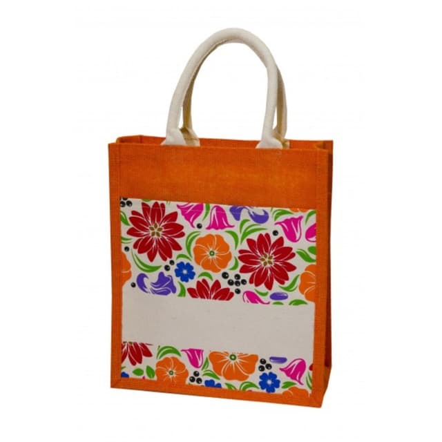 Floral Laminated Jute Bag