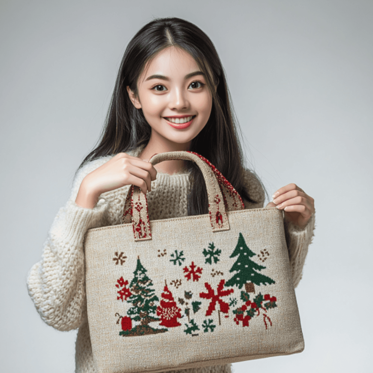 Christmas Laminated Jute Bag
