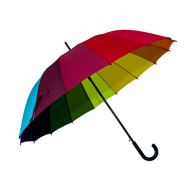 Rainbow J-Handle Umbrella
