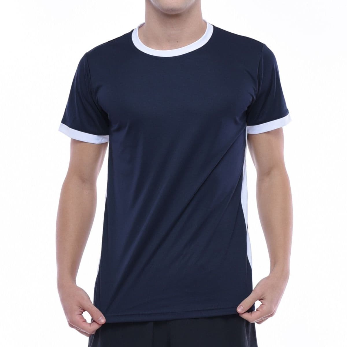 Unisex Contrast Side Panel Crew Neck T-Shirt