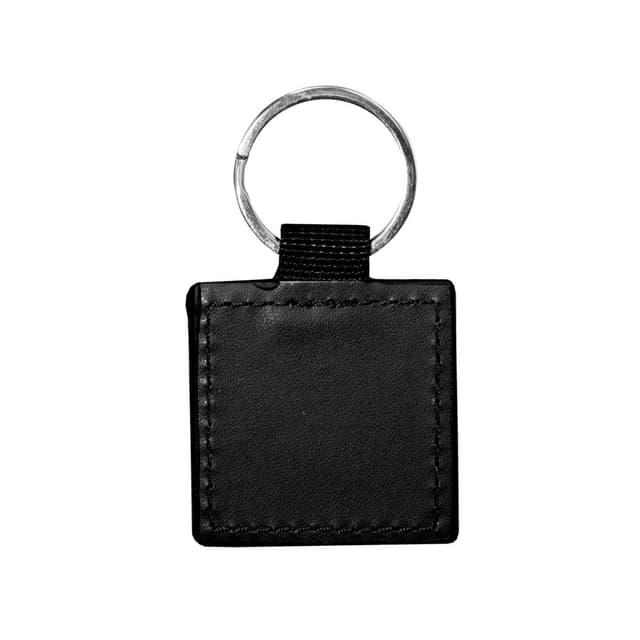 Square-Shaped Leather Key Chain