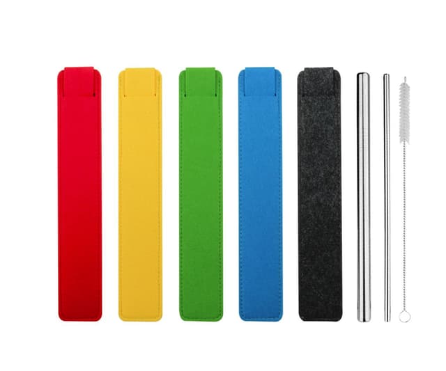 Straw Set with Pouch