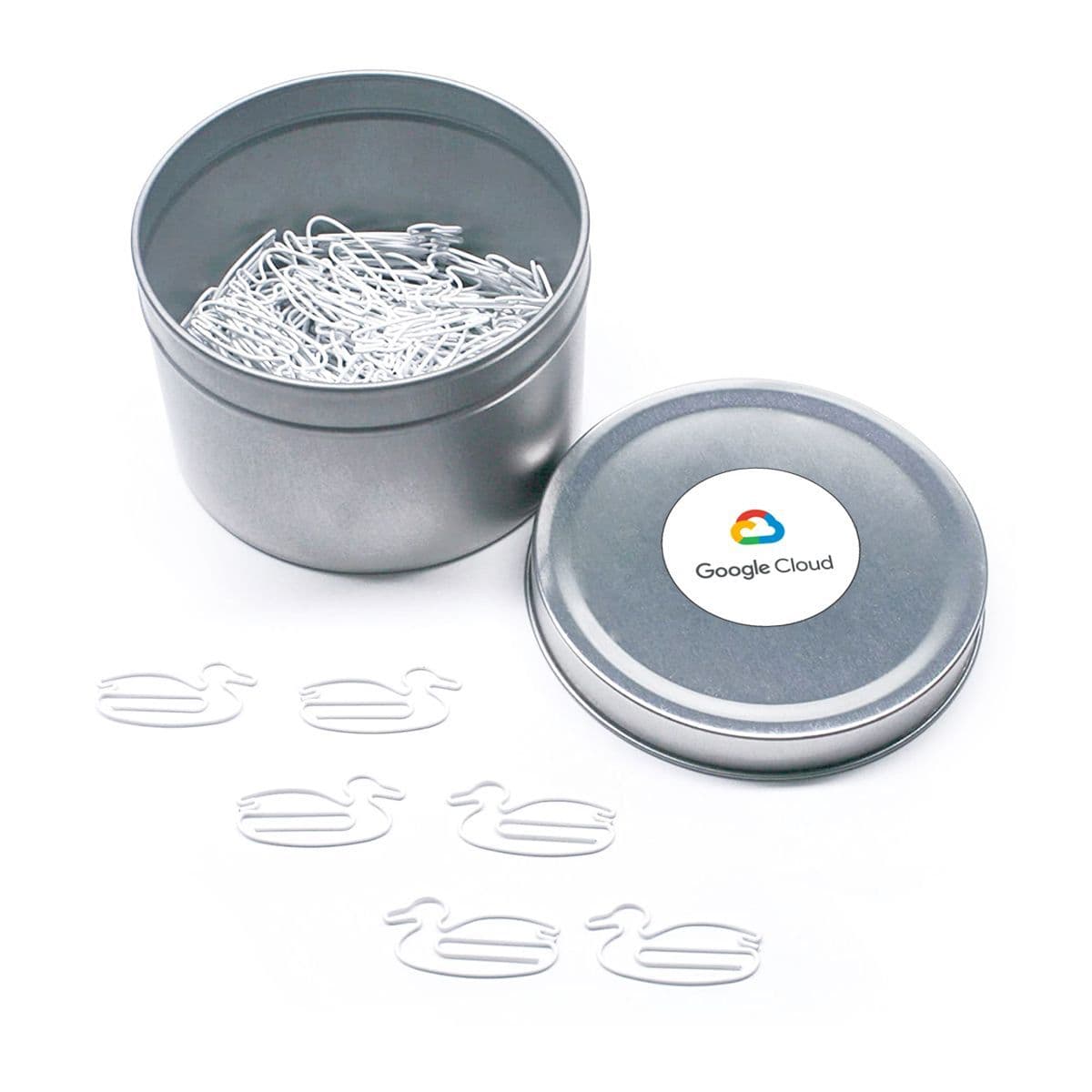 Colorful Shapes Paper Clip with Tin Box