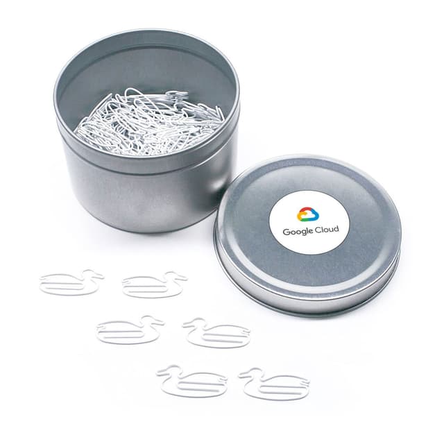 Colorful Shapes Paper Clip with Tin Box