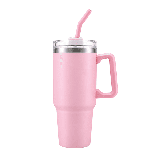 900ml Handle & Straw Stainless Steel Tumbler