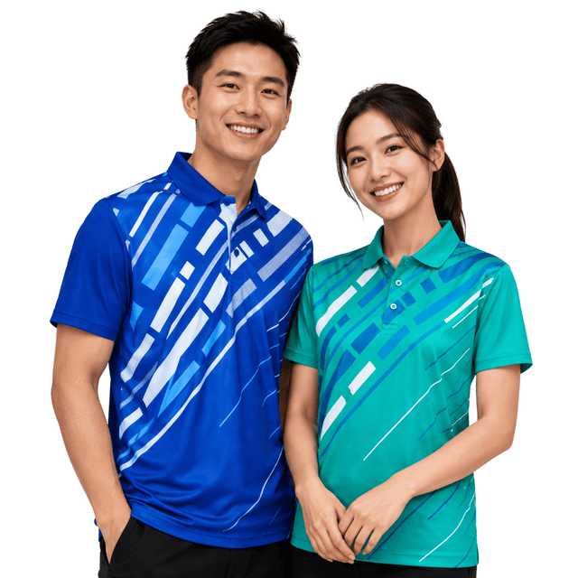Abstract Geometric Polo Shirt