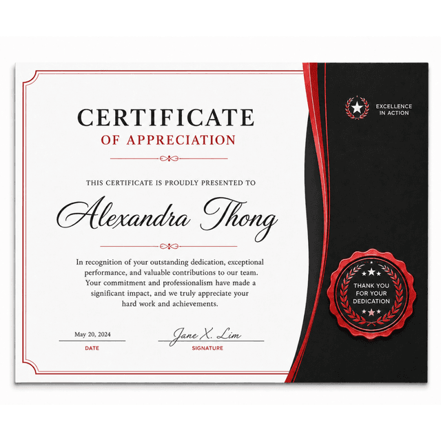 Certificate Printing in Singapore