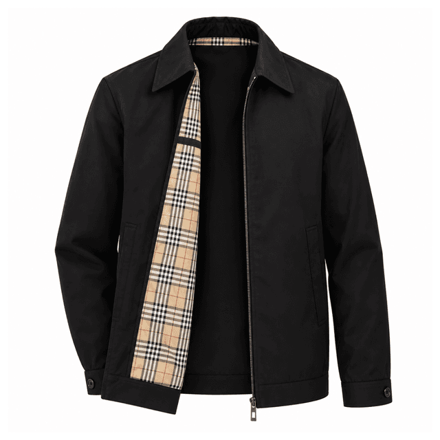 Checkered Button Cuff Corporate Jacket