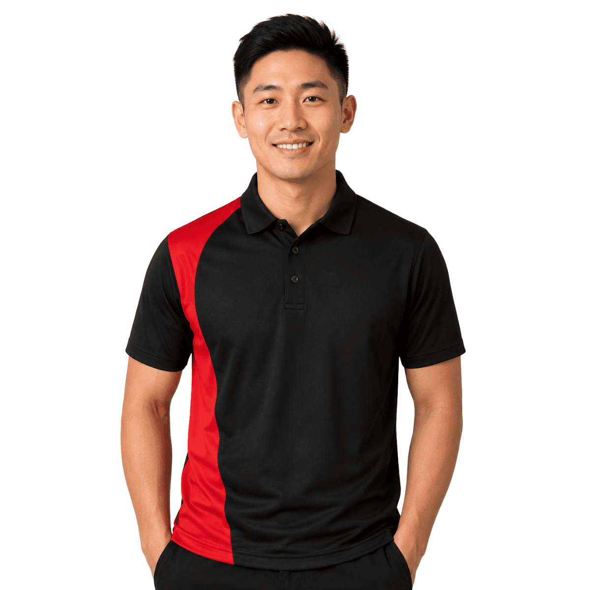 Contrast Side Panel Polo Shirt