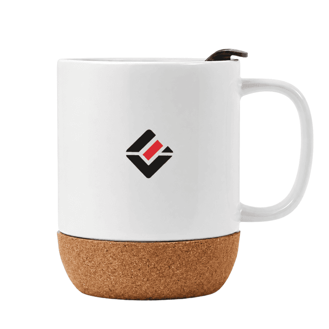 Cork Base Ceramic Mug with Coating