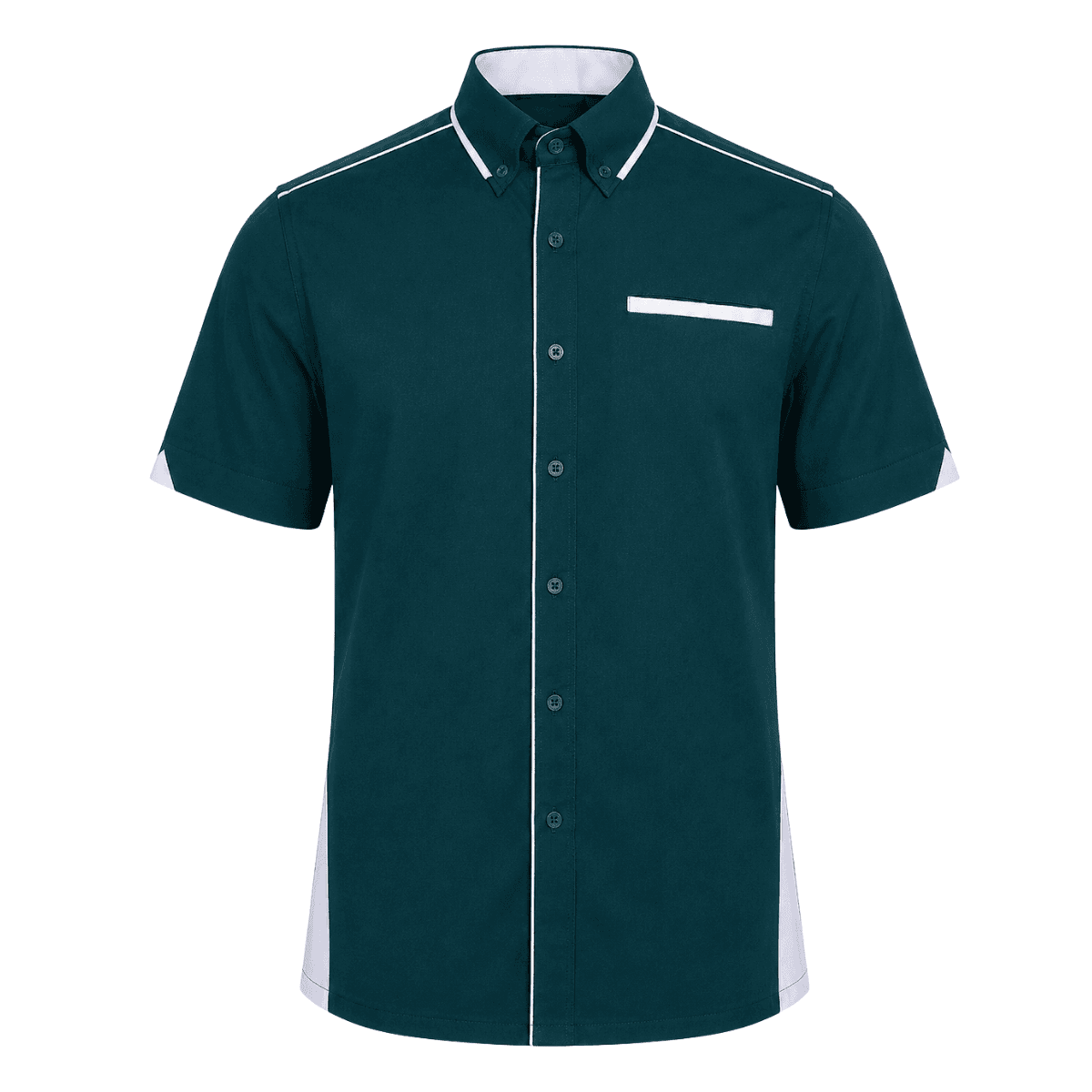 Dual Tone Button-Down Corporate Uniform