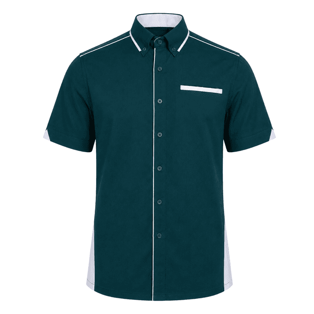 Dual Tone Button-Down Corporate Uniform