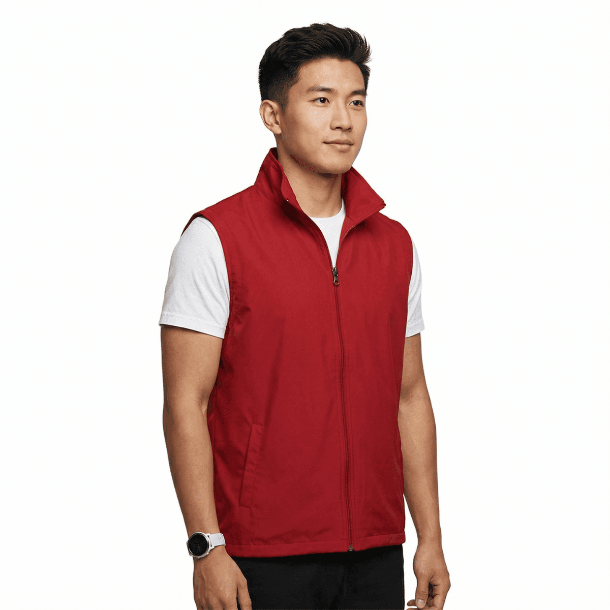 Full-Zip Sleeveless Vest Jacket
