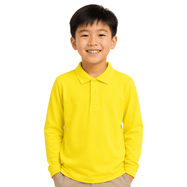 Kids Long Sleeve Polo Shirt