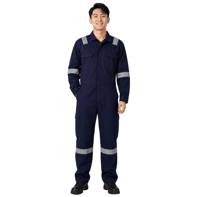 Unisex Coverall with Reflective Tape