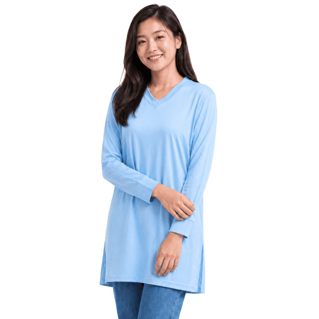 V-Neck Long Sleeve Muslimah