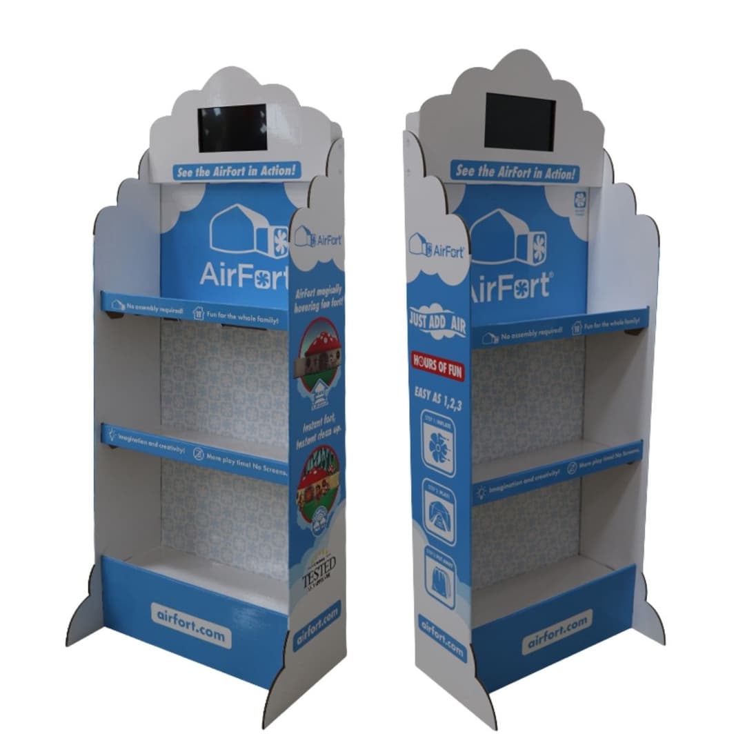 Cardboard Sample Rack Foldable Cardboard Display Racks | EasyPrint Singapore | EasyPrint ...
