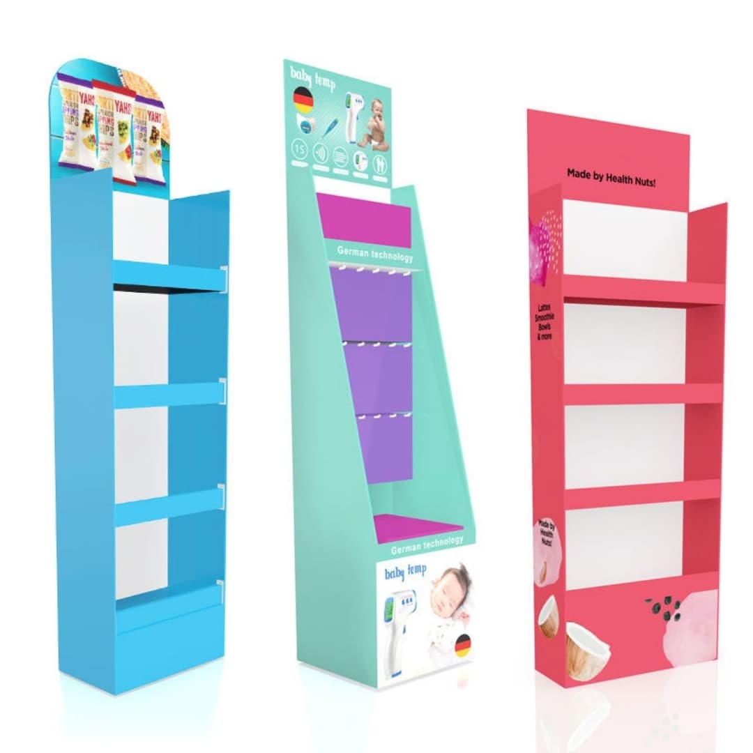 Cardboard Sample Rack Foldable Cardboard Display Racks | EasyPrint Singapore | EasyPrint ...