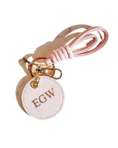 Circular Leather Bag Charm