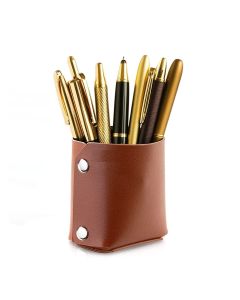 Leather Pen & Cup Holder