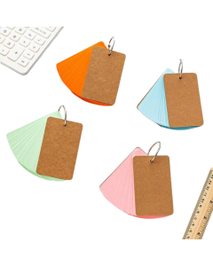 Flip Flash Index Cards with Binder Ring
