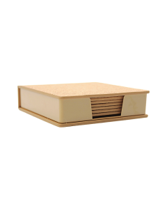 Full Grain Square Natural Mug Coasters