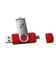 USB + Micro USB OTG Swivel Thumbdrive 