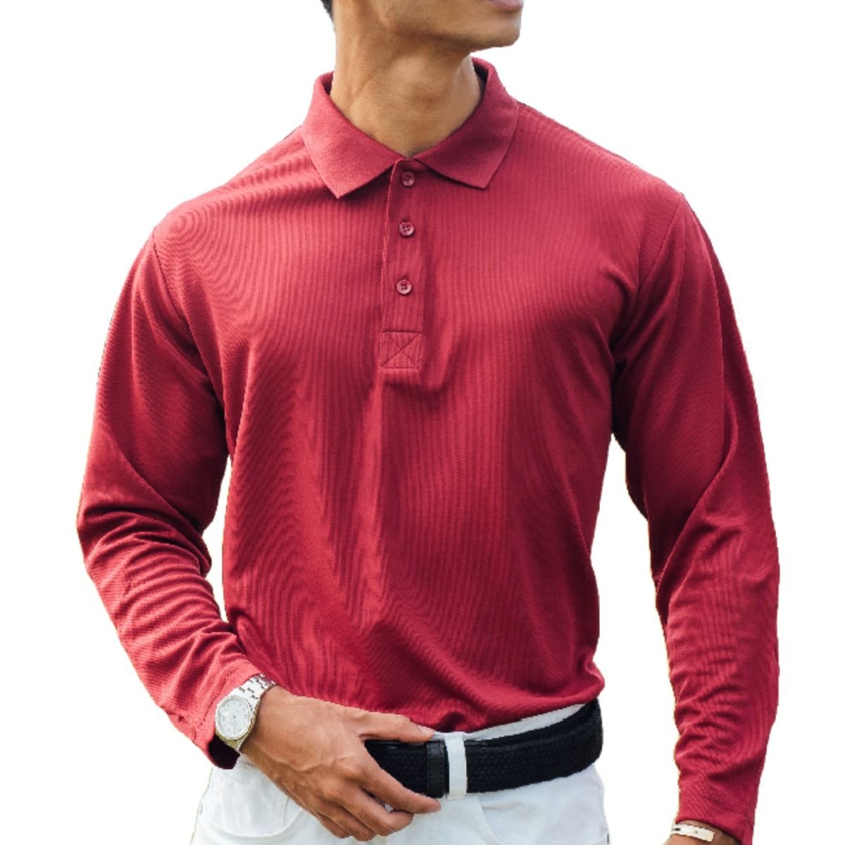 long sleeve dri fit collared shirts